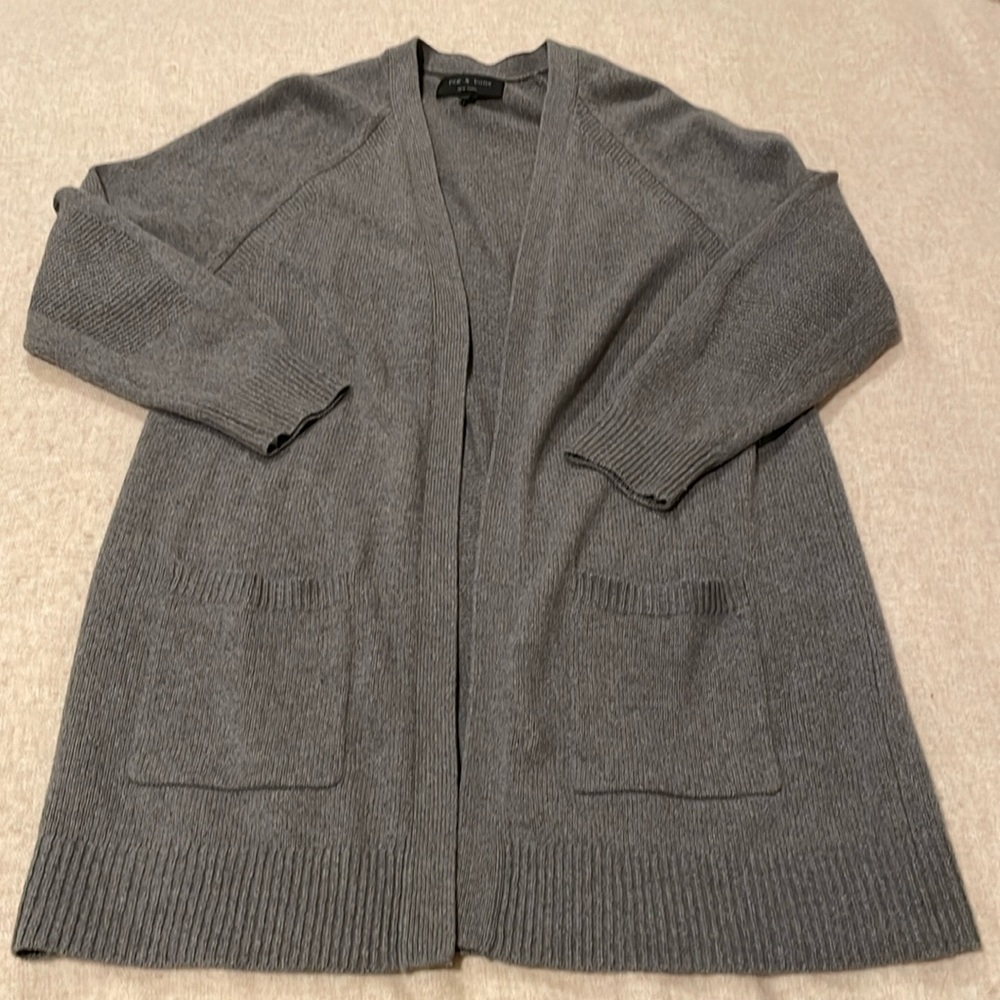 Rag & Bone long heather grey cashmere sweater